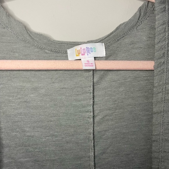 Gray Textured Lularoe Sarah Long Cardigan - Picture 2 of 8